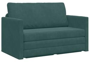 Sofa bed ciemna zieleÅ 124 x 204 x 61 cm aksamit