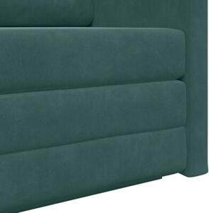 Sofa bed ciemna zieleÅ 124 x 204 x 61 cm aksamit