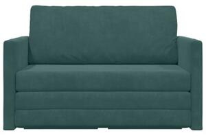 Sofa bed ciemna zieleÅ 124 x 204 x 61 cm aksamit