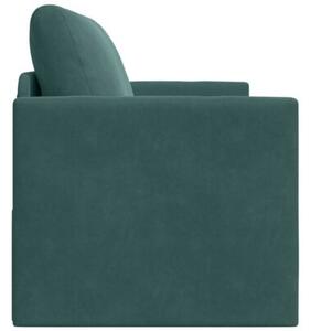 Sofa bed ciemna zieleÅ 124 x 204 x 61 cm aksamit