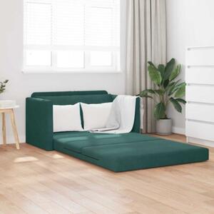 Sofa bed ciemna zieleÅ 124 x 204 x 61 cm aksamit