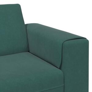 Nowoczesna sofa do salonu w ciemnej zieleni z poduszkami z pianki i poliesterowymi podÅokietnikami, idealna dla 4 osÃ³b