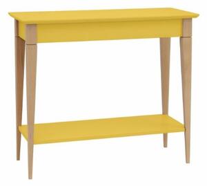 MIMO stolik konsolowy z półką - 85x35 cm żółty