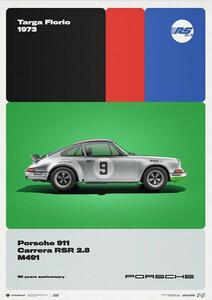 Druk artystyczny Porsche 911 Rsr - 50th Anniversary - Targa Florio - 1973, Automobilist