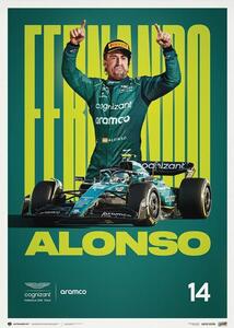 Druk artystyczny Aston Martin Aramco Cognizant Formula One Team - Fernando Alonso - 2023, Automobilist