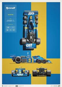 Druk artystyczny Tyrrell - P34 - Blueprint - 1976, Automobilist