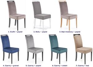 Tapicerowane krzesło drewniane w kolorze popiel + dąb miodowy - Tridin