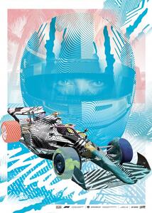 Druk artystyczny Formula 1 Print Store Artist Series - Miami Edition - 2alas - Blue