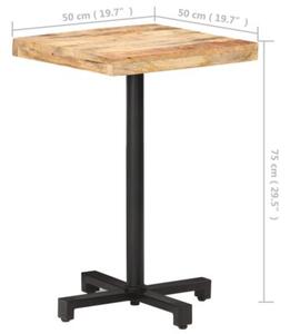 Stolik bistro, kwadratowy, 50x50x75 cm, surowe drewno mango