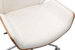 Krzesło biurowe Accursia orzech/biały