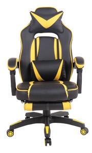 Krzesło biurowe Adalgisa czarne/żółte