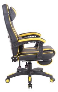 Krzesło biurowe Adalgisa czarne/żółte