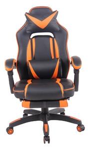 Krzesło biurowe Adalgisa czarny/pomarańczowy