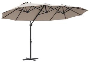 Stylowy parasol ogrodowy ciemnoszary z regulowanym nachyleniem i aluminiową ramą