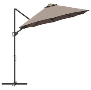 Stylowy parasol ogrodowy ciemnoszary z regulowanym nachyleniem i aluminiową ramą