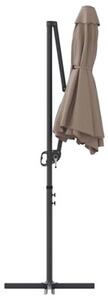 Stylowy parasol ogrodowy ciemnoszary z regulowanym nachyleniem i aluminiową ramą