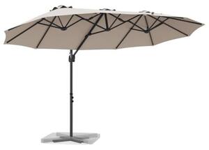 Stylowy parasol ogrodowy ciemnoszary z regulowanym nachyleniem i aluminiową ramą