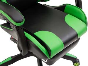 Fotel biurowy Adalinda czarny/zielony