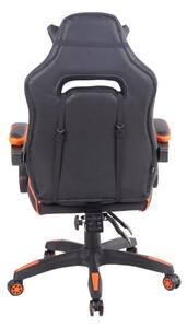 Krzesło biurowe Adalgisa czarny/pomarańczowy