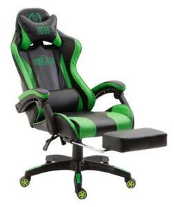 Fotel biurowy Adalinda czarny/zielony