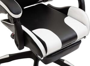 Krzesło biurowe Adalinda czarno-białe