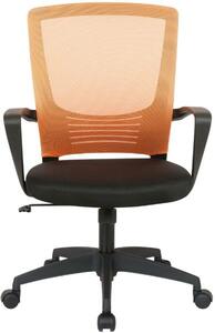 Fotel biurowy Adelinda czarny/pomarańczowy