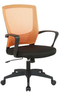 Fotel biurowy Adelinda czarny/pomarańczowy