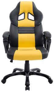 Fotel biurowy Adina czarny/żółty