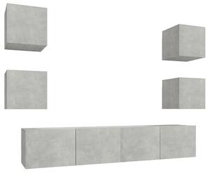 Wisząca modułowa meblościanka w kolorze beton H9-L07