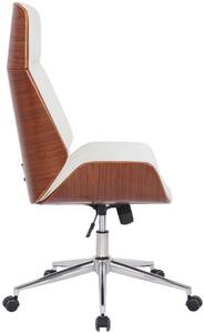 Krzesło biurowe Agatella orzech/biały