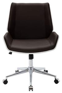 Krzesło biurowe Agea biały/brązowy