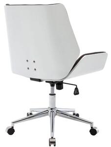 Krzesło biurowe Agea biały/brązowy