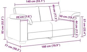 Sofa dwuosobowa, brÄ zowa, 180x77x82 cm, aksamit