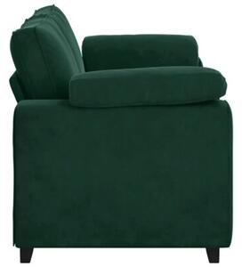 Sofa dwuosobowa, ciemnozielona, 180x77x82 cm, aksamit