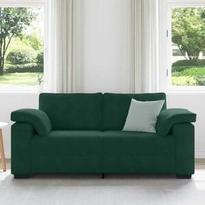 Sofa dwuosobowa, ciemnozielona, 180x77x82 cm, aksamit