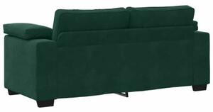 Sofa dwuosobowa, ciemnozielona, 180x77x82 cm, aksamit
