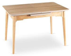 Stół Rozkładany Prostokątny SAMER 120-160 cm Ceramiczny Dąb Nowoczesny