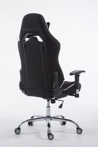 Fotel biurowy wyścigowy Alvisa czarno-biały