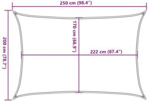 Żagiel przeciwsłoneczny, piaskowy, 2,5x2 m, 100% poliester