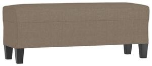 Ławka, taupe, 100x35x41 cm, tapicerowana tkaniną