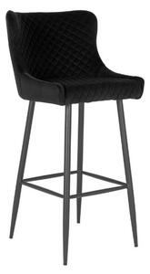 Czarne krzesło barowe Ilvia