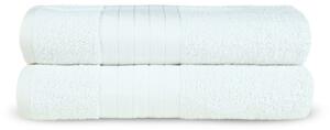 Białe bawełniane ręczniki kąpielowe frotte zestaw 2 szt. 70x140 cm – Good Morning