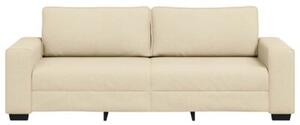 Sofa 3-osobowa, kremowa, 220x77x82 cm, tkaninÄ