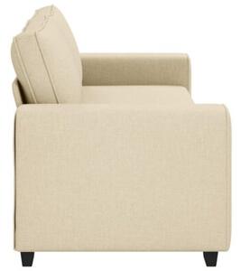 Sofa 3-osobowa, kremowa, 220x77x82 cm, tkaninÄ