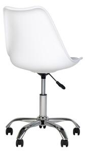 Białe krzesło biurowe Laodice