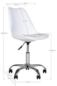 Białe krzesło biurowe Laodice