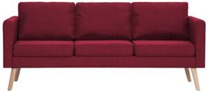 Sofa 3-osobowa, tapicerowana tkaninÄ , kolor czerwonego wina