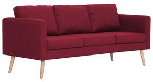 Sofa 3-osobowa, tapicerowana tkaninÄ , kolor czerwonego wina
