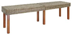 Nowoczesna ławka ogrodowa z litego drewna mango, 160 cm