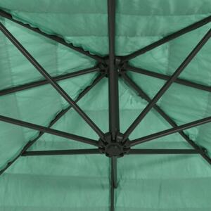 Parasol ogrodowy na stalowym słupku, zielony, 268x268x226 cm